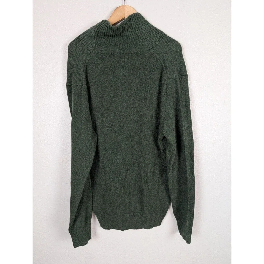 J. Crew Mercantile Shawl Collar Sweater Mens L Grandpacore‎ Wool Blend Green 173